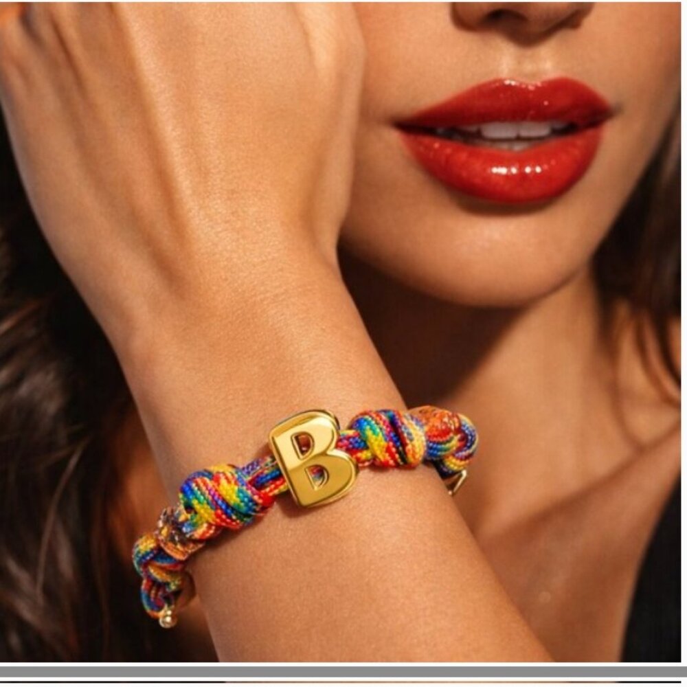 Couples Matching Initial Bracelets | Rope Bracele… - image 1